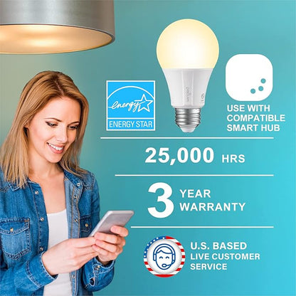 Sengled Zigbee Smart Light Bulbs, Smart Hub Required, Works with SmartThings and Echo with Built-in Hub, Voice Control with Alexa and Google Home, Soft White 60W Eqv. A19 Alexa Light Bulb, 2 Pack