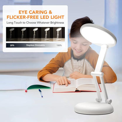Battery Operated Lamp Rechargeable Lamp Foldable & Portable Light, 8 Brightness Dimmable Cordless Lamp Rechargeable Light Wireless Lamp Mini Lamp, Battery Lamp Battery Lights Nail Light for Desk, LED