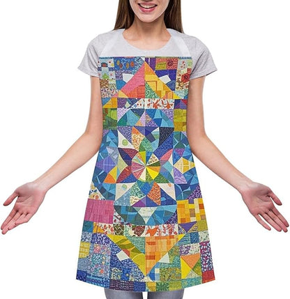 Waterproof Apron Adjustable Bib Aprons with Pockets Orange Cat Sleeping Apron Kitchen Aprons for Women Men