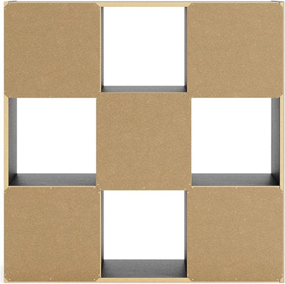 Signature Design by Ashley Langdrew Contemporary 9 Cube Storage Organizer or Bookcase, Black