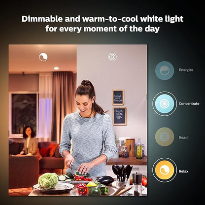 Philips Hue Smart 100W A21 LED Bulb - White and Color Ambiance Color-Changing Light - 1 Pack & Smart 60W A19 LED Bulb - White and Color Ambiance Color-Changing Light - 2 Pack