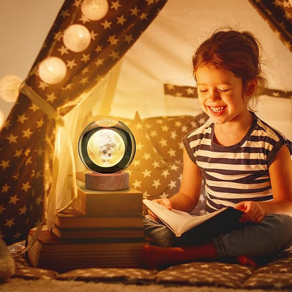 Large Crystal Ball 3D Moon Lamp Balkwan, Crystal Lamp 16 Color Changing Night Light with Remote Control for Bedroom Decor, Birthday Gift for Teens Boys and Girls, Moon Model
