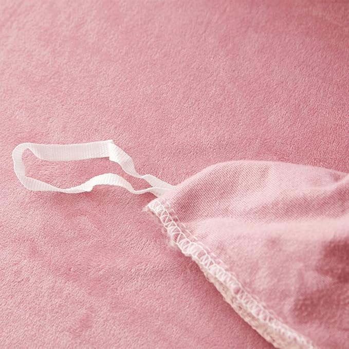 Fluffy old pink comforters Cover twin size - Ultra Soft Plush old pink bedding Sets 2 Pieces (1 faux fur comforter Cover + 1 fuzzy pillow case) girls shaggy old pink twin bed set (Old Pink, Twin)