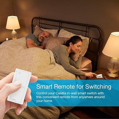 Lutron Pico Remote for Caseta Smart Switch, 2-Button Control , On/Off Control, For Table Top or Wallmount Use, PJ2-2B-GWH-L01, White