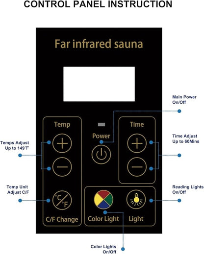 Outdoor Sauna 4 Person Infrared Saunas for Home,2050watt Canadian Hemlock Wooden Large Sauna Room with Blue-Tooth, 4 Chromo Therapy Lighting,2 LCD Control