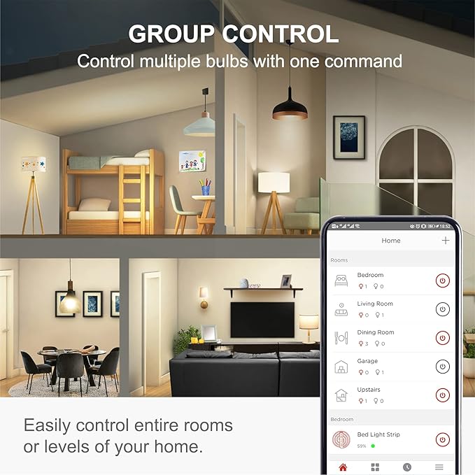 Sengled Alexa Light Bulb, WiFi Light Bulbs No Hub Required, Smart Bulbs that Work with Alexa, Google Home, Dimmable Smart LED Bulb, A19 Soft White (2700K), 800LM 60W Equivalent, 1 Pack