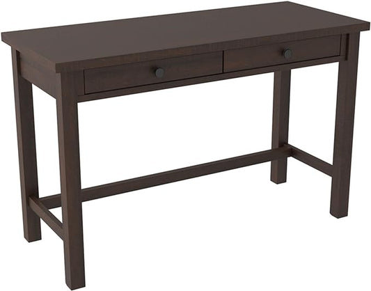 Signature Design by Ashley Camiburg Modern Home Office Writing Desk with Drawers, Warm Brown