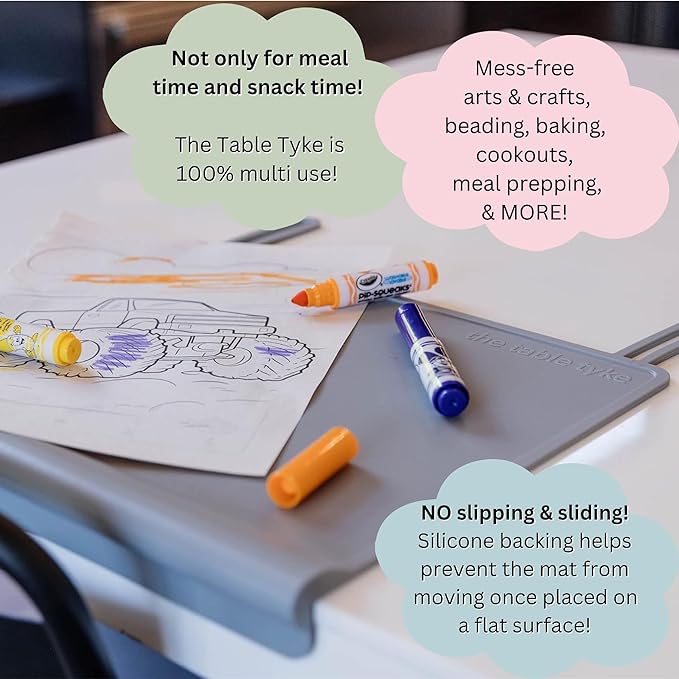 Silicone Placemat with Table Edge Bumper for Baby Toddler Suction Cup Safety Mat (Sage Green)