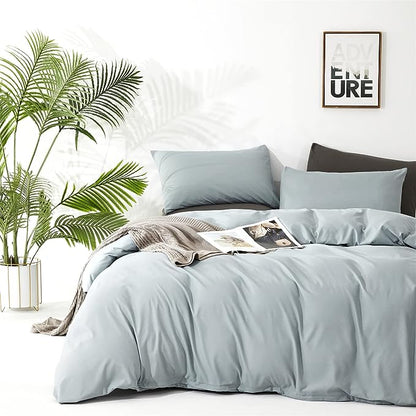 Dusty Blue Comforter Set Cal King Size Blue Comforter 3 Pieces Blue Color California King Comforter Bedding Set Women Solid Blue Cal King Bed Comforter Set