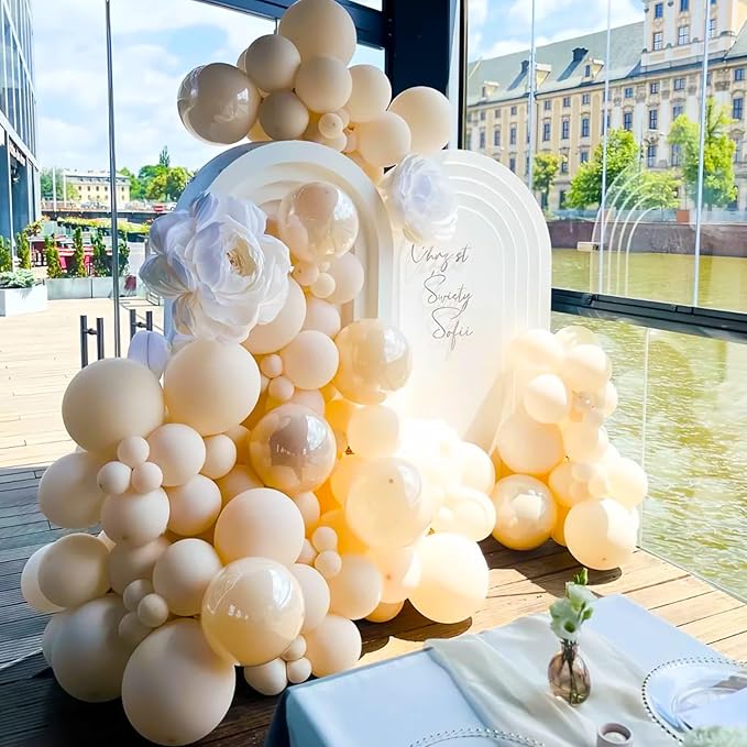 130pcs Pastel Orange Balloons Different Sizes 18" 12" 10" 5" Peach Latex Balloon Garland Arch Kit for Birthday Baby Shower Graduation Wedding Gender Reveal Party Decorations