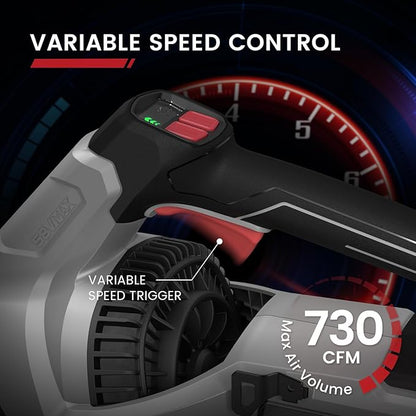 58V 730CFM Cordless Leaf Blower with 2.5AH Battery & Charger (LBL1273J)