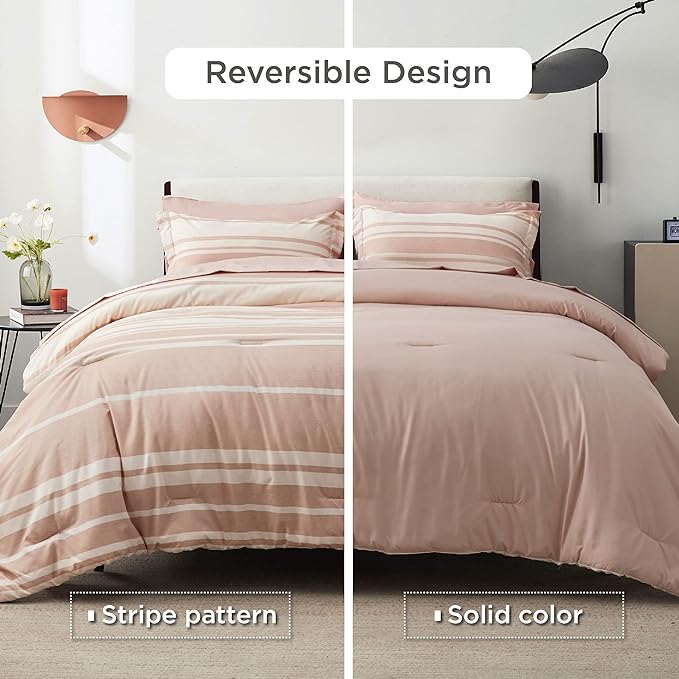 Bedsure Twin XL Comforter Set with Sheets - 5 Pieces Twin XL Bedding Sets, Twin XL Bed in a Bag with Comforter, Sheets, Pillowcase & Sham