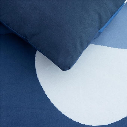 Meeting Story Camouflage Bedding Set, Colorful Pattern Style Comforter Set, 3 PCS One Comforter Two Pillowcases Two Sheets in One Bag, All Season Bedspread for Teens Adults (Navy,Twin