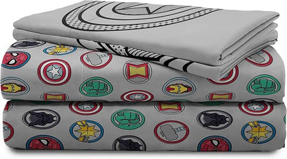 Jay Franco Marvel Avengers Pop 7 Piece Full Size Bed Set - includes Comforter & Sheet Set - Super Soft Fade Resistant Microfiber (Official Marvel Product)