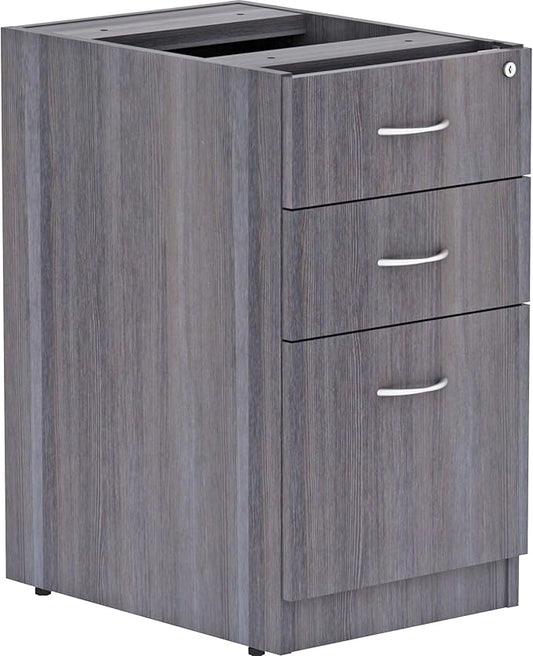 Lorell LLR69558 - Weathered Charcoal Laminate Desking Pedestal