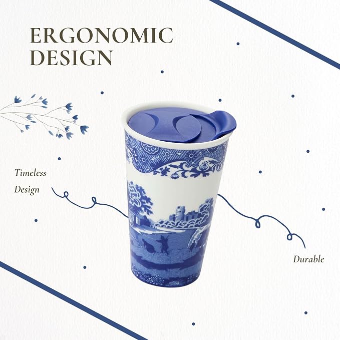 Spode Blue Italian 8oz Travel Mug