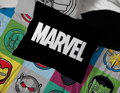 Jay Franco Marvel Avengers Pop 7 Piece Full Size Bed Set - includes Comforter & Sheet Set - Super Soft Fade Resistant Microfiber (Official Marvel Product)