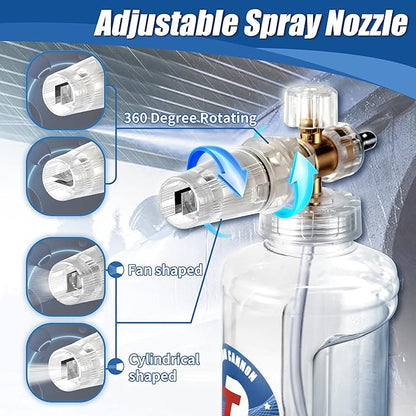 Tool Daily Pressure Washer Foam Cannon, Adjustable Snow Foam Lance with M22 and 1/4 Inch Quick Connect, Additional Orifice Nozzle 1.1mm, Car Wash Mitt, 1.5 Liter