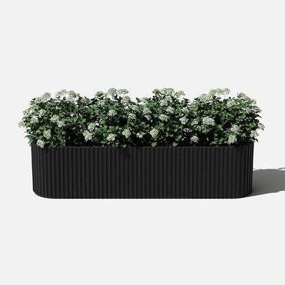 Veradek Demi Series Window Box Planter - Long Planter Box for Windowsill/Balcony | Durable Plastic-Stone Composite Material | Modern Décor for Flowers/Herbs