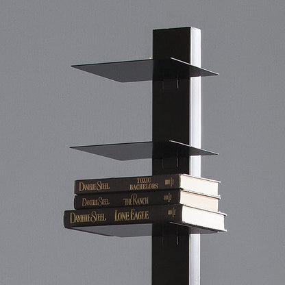 SEI Furniture 12 shelf Metal Spine Book Tower, Black