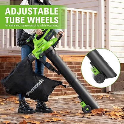 Greenworks 40V (230 MPH / 505 CFM / 75+ Compatible Tools) Cordless Brushless Leaf Blower / Vacuum, 5.0Ah Battery and Charger Included
