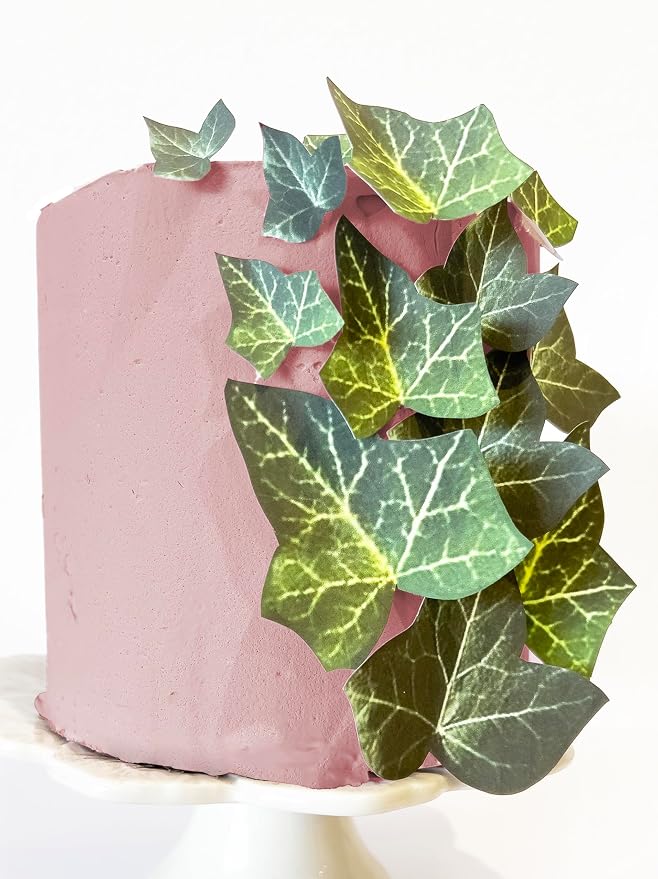 Sugar Robot - Edible Ivy Leaves Assorted Size - Edible leaves for cake decorating - Premium Crafted - Made in the USA Cake -Set of 15 (Ivy Leaf)