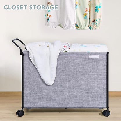 Toy Box Toy Storage - 72L Kids Toy Organizer with Wheels Toy Chest Storage Bins with Lids, Toy Boxes for Girls Boys, Stuffed Animals, Clothes, Bedroom, Living Room
