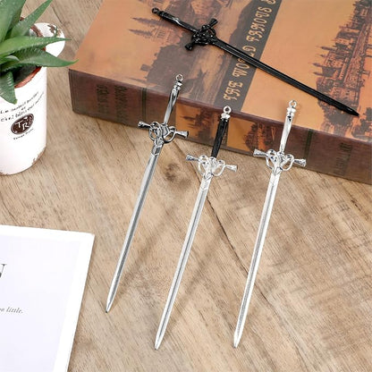 Qianyu 4 Pcs Ancient Style Sword Hair Chopstick Chinese Style Hair Stick for Bun Hair Long Hair Classic Vintage Ancient Sword Shape Hair Stick Women Girl Decorative Accessories (Style 3)