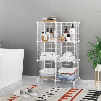 HOMIDEC Closet Organizers and Storage, 12 Storage Cubes, Wire Cube Storage DIY Room Storage Shelf for Garment Racks, Closet, Wardrobe