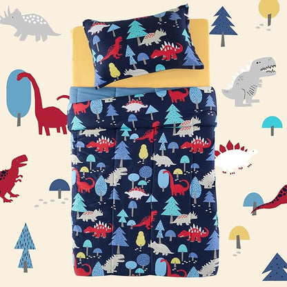 SLEEP ZONE Kids Bedding Full/Queen Comforter Set - Cute Printed for Boys, Girls, Teens, Super Soft, Fade Resistant (Dinosaur Land, Full/Queen)