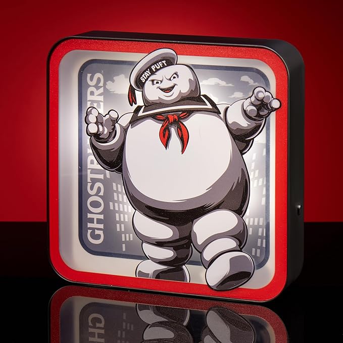 Numskull NS4833 Ghostbusters Stay Puft Acrylic Logo Desk Lamp