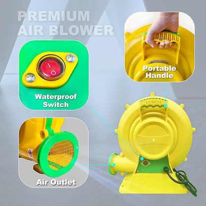 CoMiracle Air Blowers, 750 Watt 1.0 HP Inflatable Bounce House Air Blower, Outdoor Inflatable Castle and Jump Slides Blower