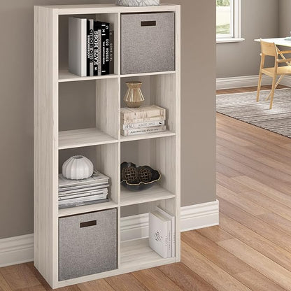 ClosetMaid 4584 Decorative Open Back 8-Cube Storage Organizer, Bleached Walnut