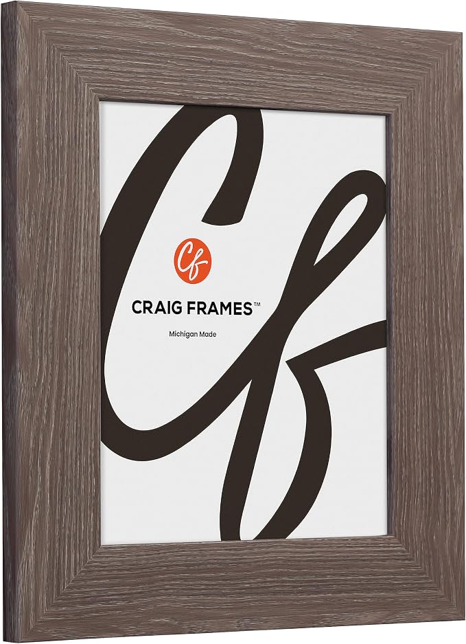 Craig Frames 26x30 Barnwood Grey Poster Frame for Posters and Gallery Wall | Lightweight shatter resistant acrylic facing with a rigid backing board, made in the USA