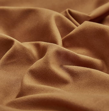 Pumpkin Color Comforter Sets Solid Rust Color Bedding Set Twin 3 PCs Cinnamon Comforter Sets for Women Girls Breathable Soft Pumpkin Bedroom Collection Solid Pumpkin Color Adults Bedding