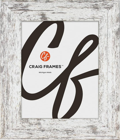 Craig Frames 20x29 White Picture Frame for Posters and Gallery Wall | Lightweight shatter resistant acrylic facing with a rigid backing board, made in the USA