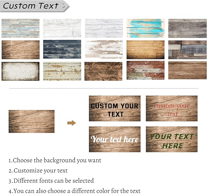 LZIMU Custom Signs for Wall Personalized Canvas Prints Sign with Your Text Customized Family Sign Wall Art for Rustic Farmhouse Home Decor (4"x8")