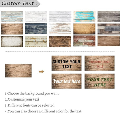 LZIMU Custom Signs for Wall Personalized Canvas Prints Sign with Your Text Customized Family Sign Wall Art for Rustic Farmhouse Home Decor (4"x8")
