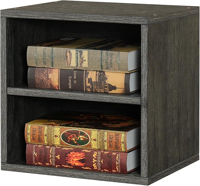 Magic DIY Cube Storage Organizer Stackable Cubes for Home Books Clothes Toy -Modular Cubby Storage System -Closet Organizer -Bookcase Closet (French Oak,1 Layer Cube)