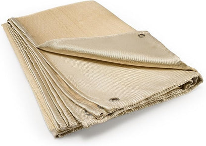 Fiberglass Welding Blanket 4x6 ft - KANHIRO Heavy Duty Heat Resistant Fabric, 1022 °F Fire Resistant Blankets, High Temp Insulation Blanket for Industrial, Smoker, Camping, Grill