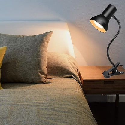 Desk Lamp Eye-Caring Table Lamps, 360°Rotation Gooseneck Clip on Lamp, Portable Reading Book Light, Clamp Light Eye-Caring Study Desk Lamps for Bedroom and Office Home Lighting