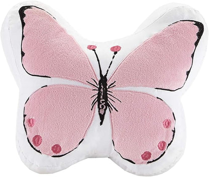 Mi Zone Kids Cynthia Comforter for Girls Microfiber Animal Butterfly Print, Modern All Season Down Alternative Kids Bed Set, Matching Sham, Decorative Pillow, Full/Queen, Pink 4 Piece