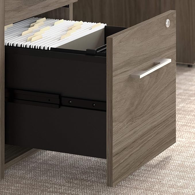 Bush Business Furniture 500 Home Office Desk, 72W, Modern Hickory