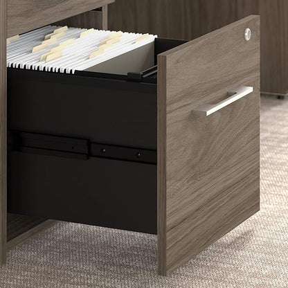 Bush Business Furniture 500 Home Office Desk, 72W, Modern Hickory