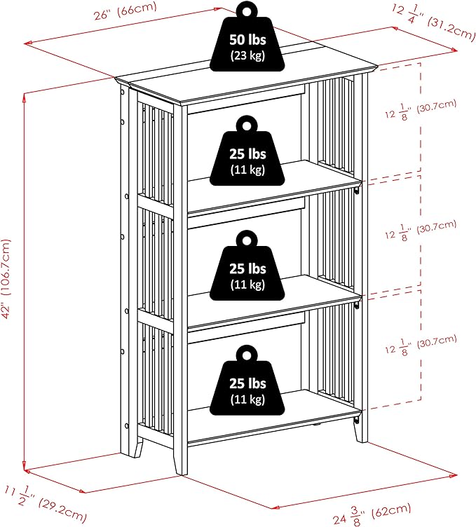 Winsome Wood Mission Shelving, Natural