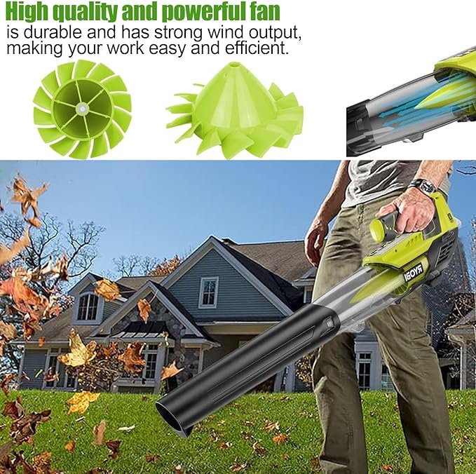 Blower Fan Replacement for Ryobi Leaf Blower 18V One+ P2108 & P21081 Cordless - Fan Blades Replacement Part # 529437004 529437003 529437001