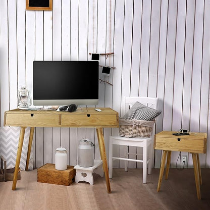 American Trails Freedom Made of Solid American Desk with USB Ports, Natural Oak (New)