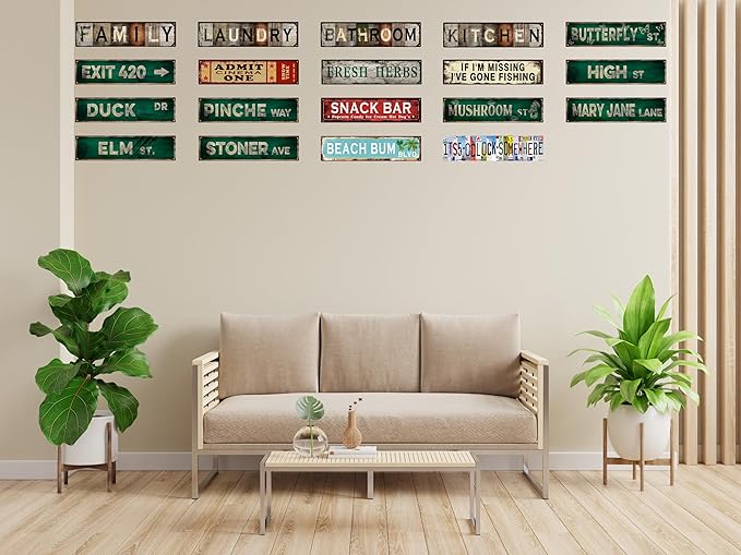 Vintage Tin Sign Retro Metal Kitchen Signs for Home Decor Stylish Wall Art Plaques Ideal Gift for Home Bathroom Kitchen and Gothic Wall Decor in Every Room 16x4in