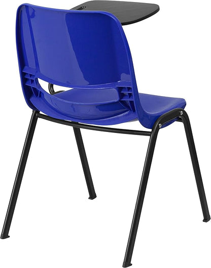 Flash Furniture HERCULES 5 Pack Blue Ergonomic Shell Chair with Left Handed Flip-Up Tablet Arm