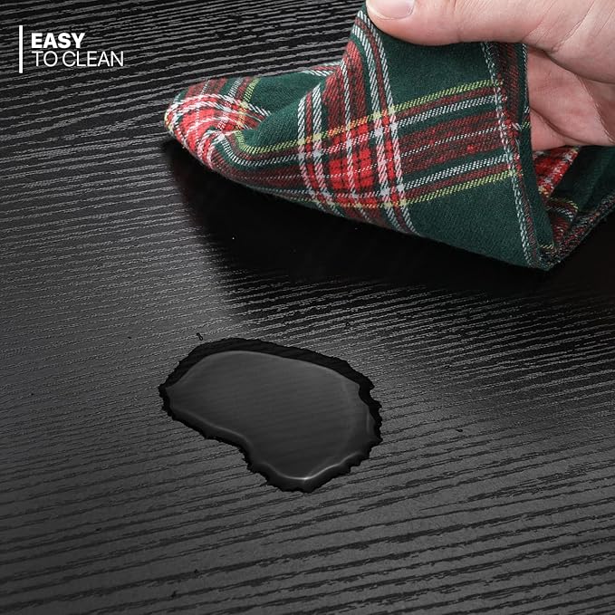 MoNiBloom Computer Desk 55", Simple Style Home Gaming Desk with Storage Bag, Office Writing Workstation- Black